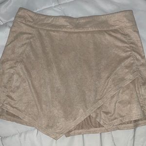 Tan Suede Skort
